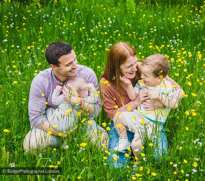 Father mother and two boys