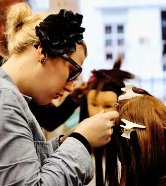 Hair Dresser in Saloon